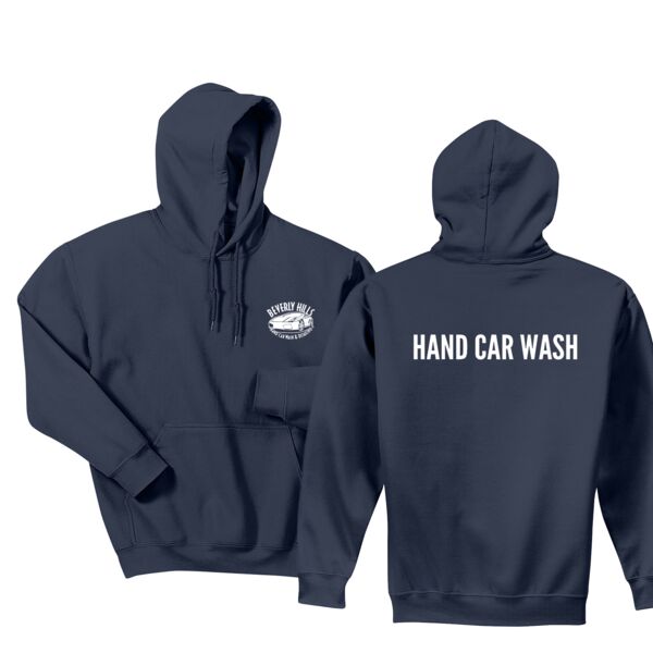 Beverly Hills Car Wash Hoodie - Navy (White logo) Thumbnail