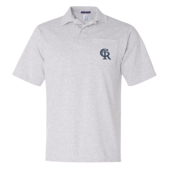 Coakley Russo Jerzee Sportsshield Polos w/ pocket- Ash Thumbnail